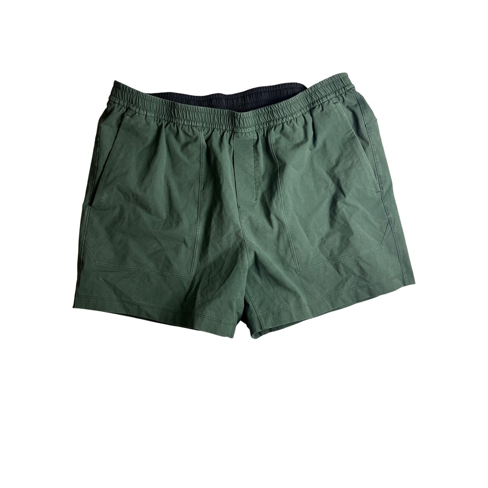 Lululemon Lab Utility Shorts Mens XXL Green 5 Inch Inseam Relaxed Fit Athleisure